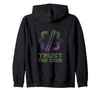Trust the Code Computer Developer Coder Programmer Tech Zip Hoodie