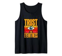 Trust The Eyewitness Retro UFO Alien Eye Tank Top