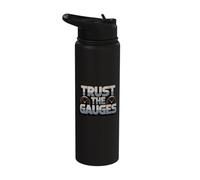 Trust The Gauges HVAC Technician Identity Stainless Steel Insulated Water Bottle