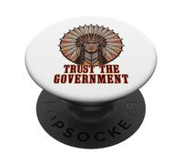 Trust the Government with a Smile Humor Statement PopSockets Adhesive PopGrip