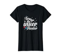 Trust the Inner Healer Funny Saying Value Graphic T-Shirt, Women, Black, S