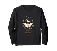 Trust The Journey Celestial Butterfly & Moon Design Long Sleeve T-Shirt