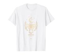 Trust The Journey Celestial Butterfly & Moon Design Value Graphic T-Shirt, Men, White, S