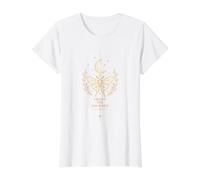 Trust The Journey Celestial Butterfly & Moon Design Value Graphic T-Shirt, Women, White, S