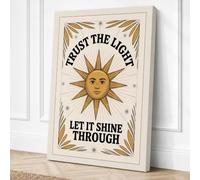 Trust the Light Typography Canvas Wall Art Print 18x12 Inch (46 x 30 cm)