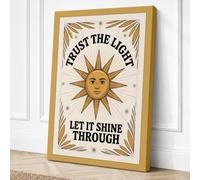 Trust the Light Typography Canvas Wall Art Print 18x12 Inch (46 x 30 cm)