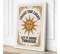Trust the Light Typography Canvas Wall Art Print 24x16 Inch (61 x 41 cm)