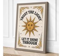 Trust the Light Typography Canvas Wall Art Print 30x20 Inch (76 x 51 cm)