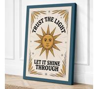 Trust the Light Typography Canvas Wall Art Print 36x24 Inch (91 x 61 cm)