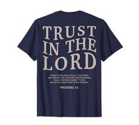 Trust The Lord On-Back Christian Bible Verse Religious Faith T-Shirt