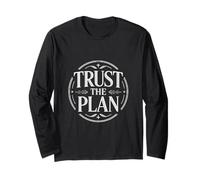 Trust The Plan Christian Faith Typography Long Sleeve T-Shirt