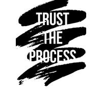 Trust The Process: Journal 8.5X11 blank lined, writing journal, notebook, self care, personal diary, writers notebook