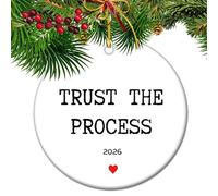 Trust The Process - Motivational Quote Minimalist Ceramic Ornament, Inspirational Daily Reminder Gift, Mental Health Support Gifts