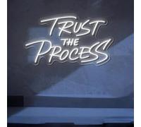 Trust The Process Neon Sign, Motivational Quote LED Light Up Sign, Inspirational Letter Neon Lights for Bedroom Gym Fitness Studio Office Man Cave, Home Wall Art Decor