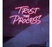 Trust The Process Neon Sign, Motivational Quote LED Light Up Sign, Inspirational Letter Neon Lights for Bedroom Gym Fitness Studio Office Man Cave, Home Wall Art Decor