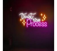 Trust The Process Neon Sign Motivational Signs Aesthetic Bedroom LED Light