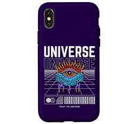Trust The Universe Pop Electric Energy Eye Clouds Seer Retro Case for iPhone X/XS