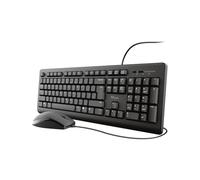 Trust TKM-250 Full-size Wired Keyboard and Mouse Set - Black