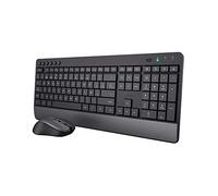 Trust Trezo Spanish QWERTY Wireless Keyboard and Mouse, Sustainable Design, Silent and Ergonomic Keyboard, Wrist Rest, 48 Months of Battery, 2.4 GHz, Mac, PC, Laptop