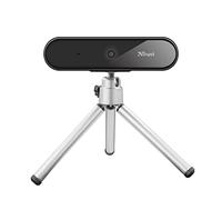Trust Tyro Full HD All-in-one Webcam with Built-in Microphone, 1080p, Auto-focus, Plug and Play, Tripod Stand Included, Hangouts, Meet, Skype, Teams - Black
