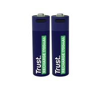 Trust USB-C Rechargeable Battery AA with Built-in USB C Port, Pack of 2 | No Battery Charger Necessary, Cable Included, 1700mAh High Capacity, Rechargeable via Phone Charger/USB Port