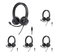 Trust USB Headset with Microphone On-Ear Lightweight Design, Adjustable Headband, PC Headset 1.8m Cable Wired Headphones with Microphone for Computer Laptop Mac Desktop Home Office Teams Zoom