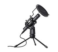 Trust USB Streaming Microphone Mic with Tripod Stand Pop Filter GXT 241 Velica