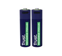 Trust USBC Rechargeable Battery AA with Builtin USB C Port, Pack of 2