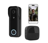 Trust Video Doorbell Camera with Chime, Video 2k HD 3MP Night Vision, Black