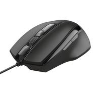 Trust 23650 Voca Comfort Mouse (Wired, 800, 1200, 1600 or 2400 DPI) Black Wired