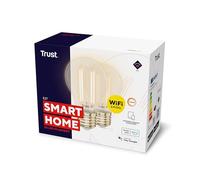 Trust WiFi E27 Smart Bulb, Filament LED Bulb, Works with Alexa and Google Home, E27 Screw Bulb, No Hub, 2.4GHz WiFi Bulb, Warm to Cool Vintage Light Bulb, Warm Ambience [Amazon Exclusive] - 2 Pack