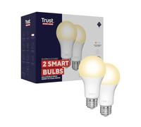 Trust WiFi CCT - E27-71298-02 Smart Bulb, Dimmable LED Bulb, Works with Alexa and Google Home, No Hub, 2.4GHz WiFi Bulb, E27 Screw Bulb, Warm to Cool, White Ambience [Amazon Exclusive] - 2 Pack