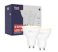 Trust WiFi GU10 Smart Bulb, Dimmable Spot, Works with Alexa and Google Home, No Hub, 2.4GHz WiFi Bulb, Warm to Cool Smart Light Bulb, LED Spotlight Bulb, White Ambience [Amazon Exclusive] - 2 Pack