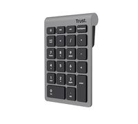 Trust Xalas Wireless Numpad Number Keypad for Laptop and Desktop PC, 22 Keys, 2.4GHz USB Micro Receiver, Slim Number Pad for Compact TKL Keyboards, Wireless Numeric Keyboard Data Analysis Accounting
