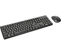Trust XIMO Wireless Black QWERTY Keyboard + Mouse Set, Mouse Included, New