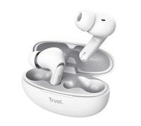 Trust Yavi Wireless Earbuds Bluetooth with ENC Noise Cancelling Microphones, 23 Hours Playtime, 35% Recycled Plastics, 3 Sizes of In-Ear Buds, Bluetooth Earphones iPhone Android iOS - White