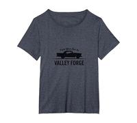 Trust Your Car to Valley Forge Automotive Classic Style T-Shirt, Women's Plus, Heather Blue, 2X