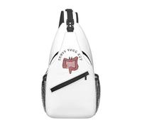 Trust Your Gut Gastroenterologist Doctor Chest Bag Men Sling Crossbody Backpack Chest Bag Traveling Hiking Daypack Shoulder Bag