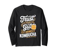 Trust Your Gut It Drinks Kombucha Fun Quote Long Sleeve T-Shirt