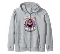 Trust Your Intuition Mandala Spiritual Design Zip Hoodie
