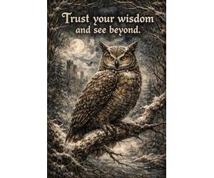 Trust Your Wisdom Sketchbook: Dark Fantasy Owl: A Mystical Winter Journal for Insight, Intuition, and Inner Vision