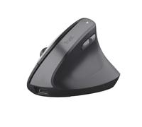 Trust Yuno Wireless Ergonomic Mouse Rechargeable, Vertical Design, Black