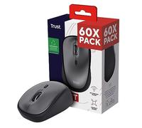 Trust Yvi+ 60 Pack - 60x Silent Wireless Mouse, Sustainable Design, For Left and Right Hand Users, Storable USB Micro Receiver, Quiet Compact Computer Mouse for PC, Laptop, Mac, Home Office - Black