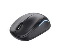Trust Yvi FX Wireless Mouse with LED Illumination, USB Micro Receiver, RF 2.4 GHz, 800/1600 DPI, Ambidextrous, 8 m Range, Computer Mouse for PC, Laptop and Mac - Black [Amazon Exclusive]