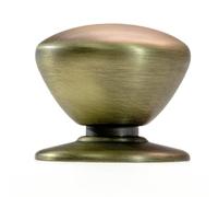 trust4care 2-Pack Extra Large Antique Brushed Brass Bifold Closet Dummy Door Knobs with Wide Base, Weathered Gold Passage Hinged Dresser Cabinet Doorknobs, 1-3/5" Furniture Drawer Pulls Handles