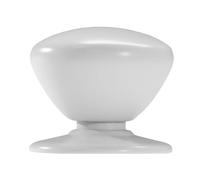 trust4care 2-Pack Extra Large White Bi-fold Closet Dummy Door Knobs with Wide Base Backplate, 1-3/5 Inch Passage Wardrobe Dresser Cabinet Pull Doorknobs, Bifold Furniture Drawer Handles