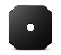trust4care 4-Pack 1.7" Black Backplates of Bifold Closet Cabinet Knobs