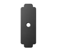 trust4care 4-Pack Black Rectangle Backplates of Closet Cabinet Knobs