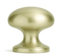 trust4care 4-Pack Brushed Satin Brass Large Bi-fold Closet Door Knobs with Wide Base Backplate, Round Gold Wardrobe Folding Kitchen Cabinet Knobs, 1-1/2 Inch Furniture Drawer Pulls Handles