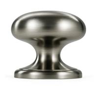 trust4care 4-Pack Brushed Satin Nickel Large Bi-fold Closet Door Knobs with Wide Base Backplate, Round Brass Wardrobe Folding Kitchen Cabinet Knobs, 1-1/2 Inch Furniture Drawer Pulls Handles